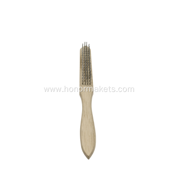 4 Row Wire Brush Plastic Handle